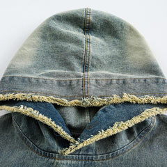 Racing Denim Oversized Hoodie