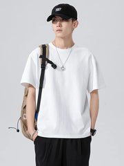 Casual Solid Cotton Oversized T-Shirt
