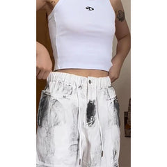 Y2K Women's White Cargo Jean