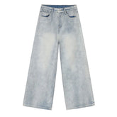 Gradient Color Wide Leg Jeans