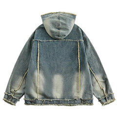 Racing Denim Oversized Hoodie