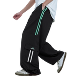 Retro Patchwork Wide-Leg Cargo Pants