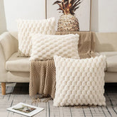 Red Pineapple Grid Turtle Pattern 3D Soft Plush Throw Pillowcase,Cushion Cover for Living Room Sofa Bedroom Home Room Decor 45CM