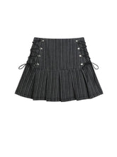 Y2K Stripe Bandage Mini Skirt