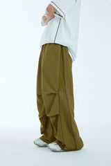 Side Zipper Wide-leg Parachute Cargo Pants