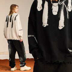 Y2K Ghost Knitted Sweater