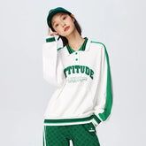 Casual Letter Women's POLO T-Shirt