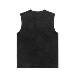 Retro Washed Sword Judgment Vest