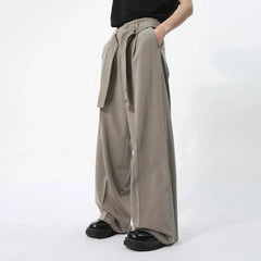 Casual Solid Pant With Ribbon