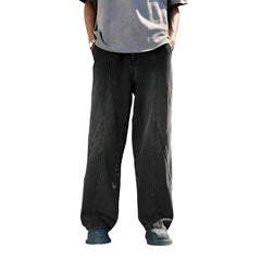 Retro Black Wide Leg Denim Jeans