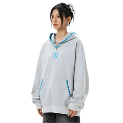 Ribboned Simple Basic Hoodie
