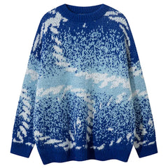 Y2k Vintage Gradient Black Striped Sweater