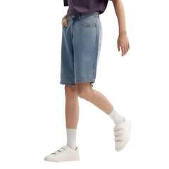 Retro Cropped Straight Denim Short