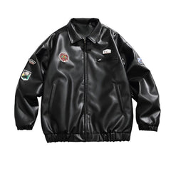 Motorcycle Varsity Leather Jacket