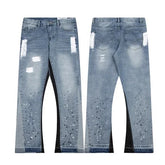 Y2k Splashed Edge Classic-Fit Jeans
