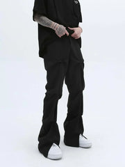 Gothic Stacked Wrinkles Pleated Pant