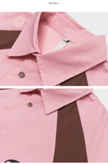 Patchwork Short-sleeved Eyes Shirt