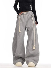 Y2k Laced Vintage Ease Wide Leg Pants