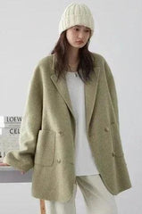 Casual Double-Breasted Women's Coat