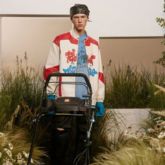 Oversized Leather Zip-up Jacket