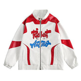 Oversized Leather Zip-up Jacket