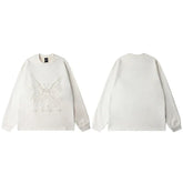 Butterfly Monster Embroidery Pullover