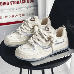 Neon Thick Lace Striped Color Sneakers