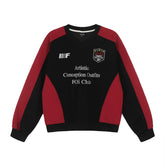 Embroidered Letter Splice Sweatshirt