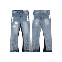 Y2k Splashed Edge Classic-Fit Jeans