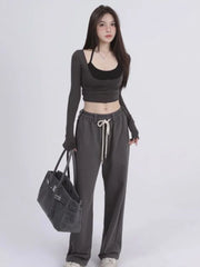 Y2K Aesthetic Two Pieces Set T-shirt