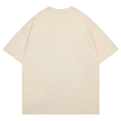 Cartoon Dog Photo Stickers Oversized T-Shirt