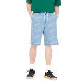 Casual Letter Printed Denim Short