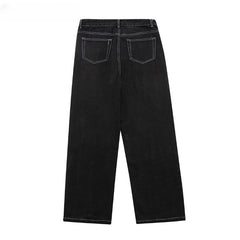 Street Stitch Spliced Baggy Jeans