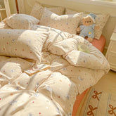 New Lattice Duvet Cover Set with Sheet Pillowcases No Filling Warm Bed Linen Twin Full Queen Size Grid Home Bedding Set