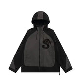 Y2k Vintage Embroidery Windbreaker Jacket