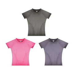 Gradient Raglan Short Sleeve Washed T-Shirt