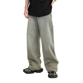 Straight Washed Wide Leg Jeans