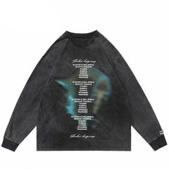 Casual Letter Printed Oversized Sweater