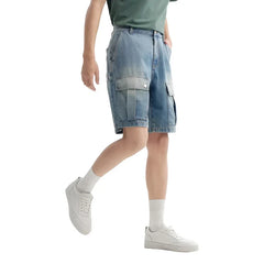 Retro Distressed Cropped Denim Short