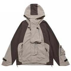 Multi Pocketed Waterproof Rain Jacket