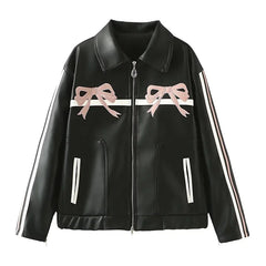 Vintage Faux Leather Women's Jacket