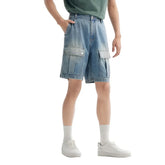 Retro Distressed Cropped Denim Short