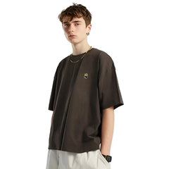 Vintage Embroidered Drop Shoulder T-Shirt