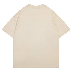 Funny Cat Cartoon Print Oversize T-Shirt