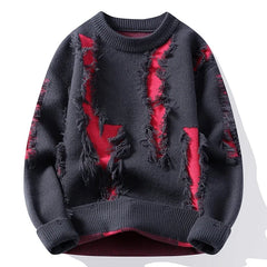 Y2k Clawed Ripped Heavy Sweater