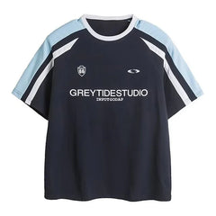 Retro Racing Loose Letter T-Shirt