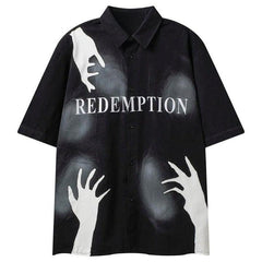 Hand Graphic Patchwork Shirt