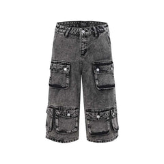 Gothic Washed Distressed Cargo Short