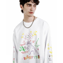 Scratch Cartoon Vibe Oversized Sweater