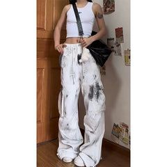 Y2K Women's White Cargo Jean